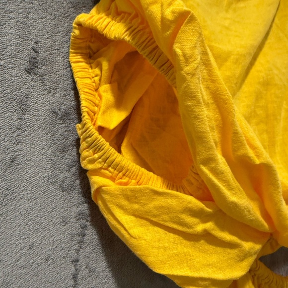 Anthropologie Farm Rio Yellow Open Waist Midi Dress With Pockets Womens XS NWT - Picture 4 of 13